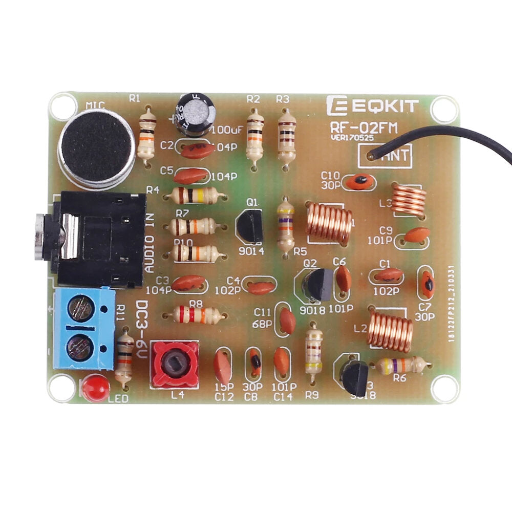 88-108mhz dhz kit fm radio transmitter and receiver module frequency modulation stereo receiving pcb circuit board