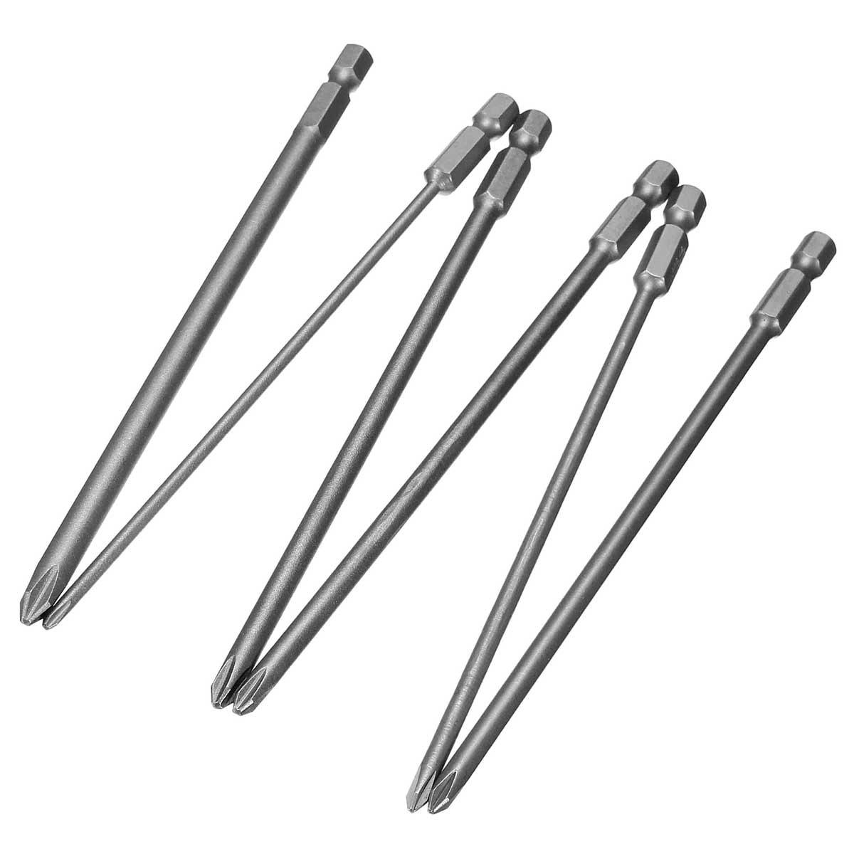 12 stuks 150 mm lange schroevendraaierbits 1/4 inch zeskantschacht magnetische kruiskopschroevendraaierbitset