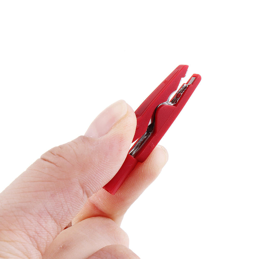 eén paar volledig geïsoleerde. volledig koperen krokodilklem met 2 mm jack voor rechte testpen of 2 mm plug multimeteraccessoires