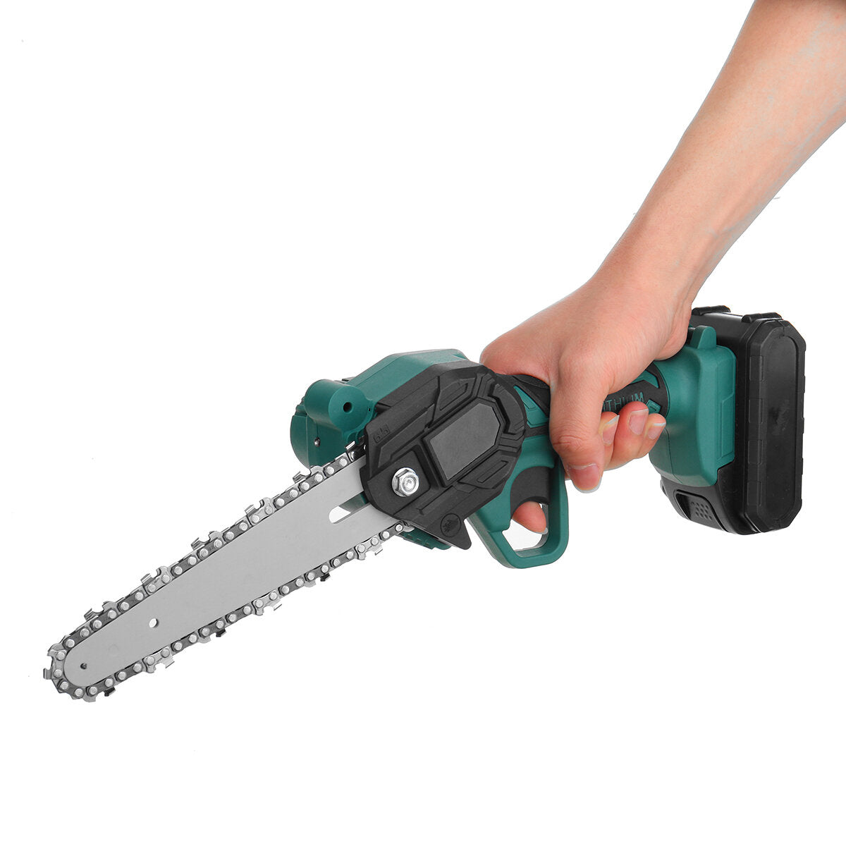 6inch 600w draagbare elektrische kettingzaag oplaadbare zagen hout cutter houtbewerking tool w/2 stuks batterij eu plug