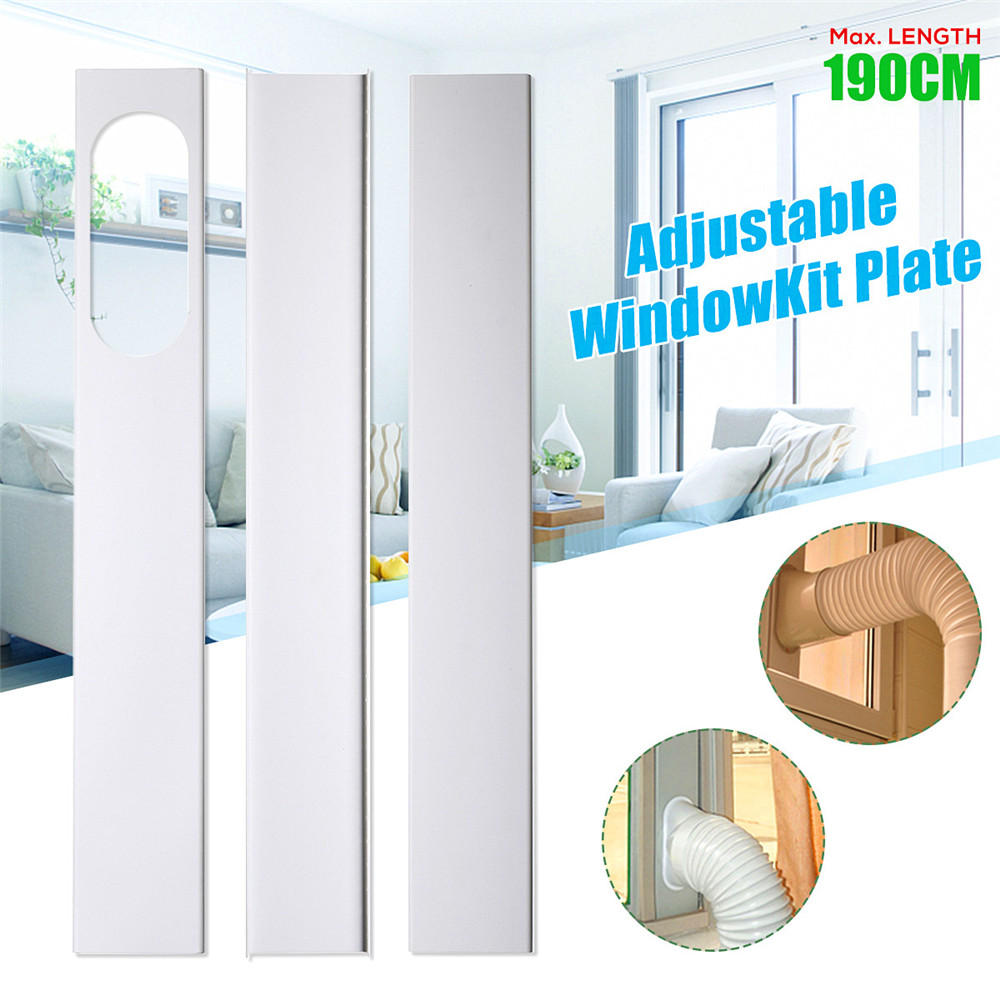 3 stuks 1.65m verstelbare venster kit plaat accessoires airconditioner windscherm voor draagbare airconditioner