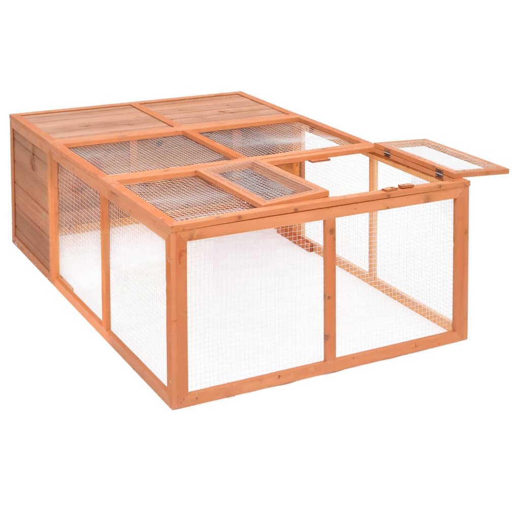 dierenhok voor buiten 150x100x50 cm massief grenen hout