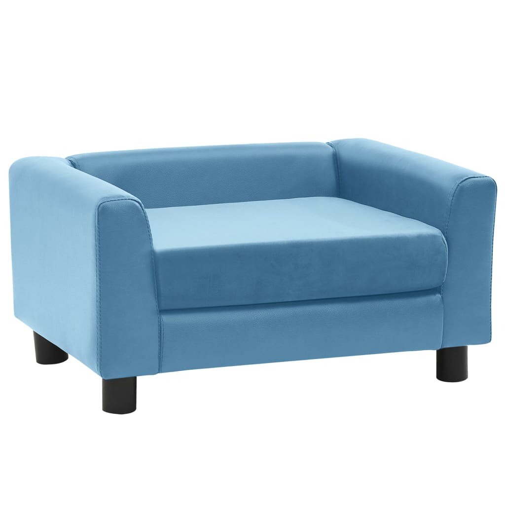 hondensofa 60x43x30 cm pluche en kunstleer turquoise