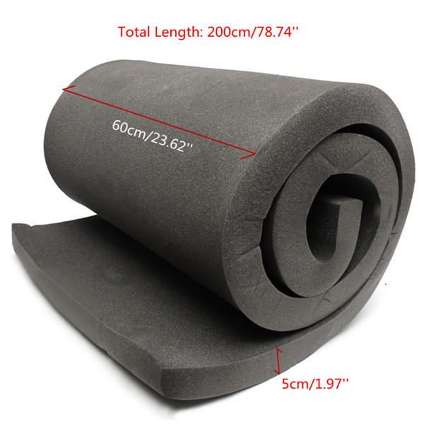 200x60x5cm zwart hoge dichtheid zitting schuimrubber vervanging bekleding kussen schuim