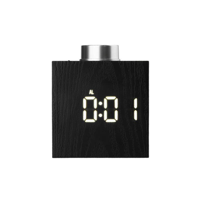 ts-t13 houten korrel led knop digitale elektronische creatieve thermometer hygrometer usb opladen temperatuur en vochtigheid meet