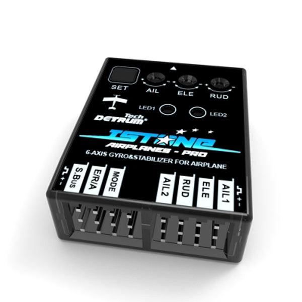 dynam detrum istone pro 6-assige gyro flight controller stabilisator met abs plastic systeem voor rc radiografische vliegtuig v vleugel