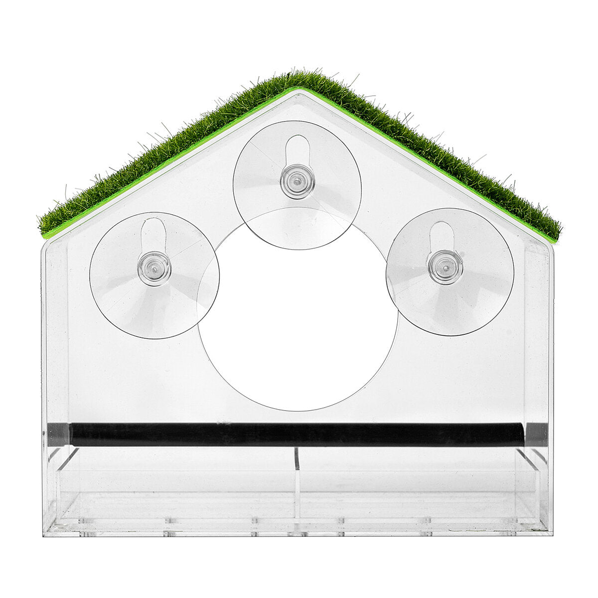 plastic clear pet bird seed food feeder voor papegaai valkparkiet kanarievink 20cm