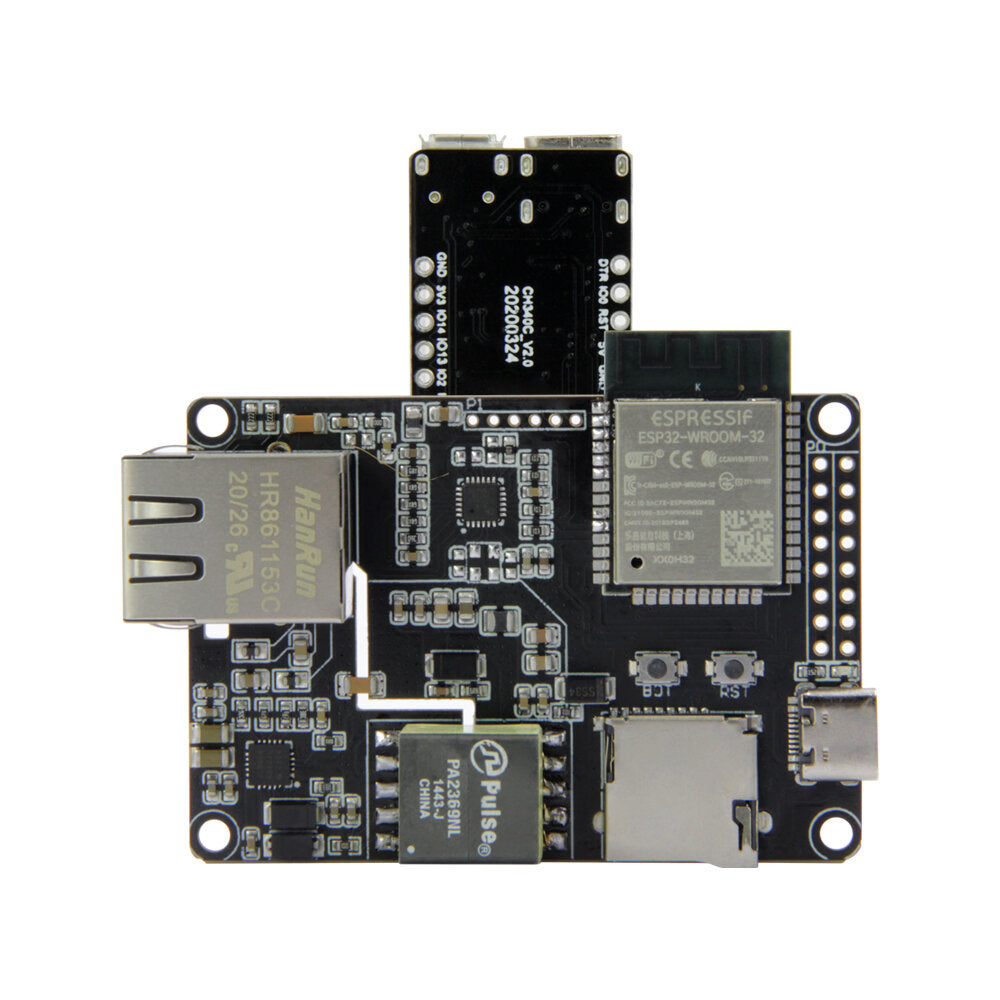 lilygo® ttgo t-internet-poe esp32-wroom lan8720a chip ethernet adapter and downloader expansion board programmable hardware