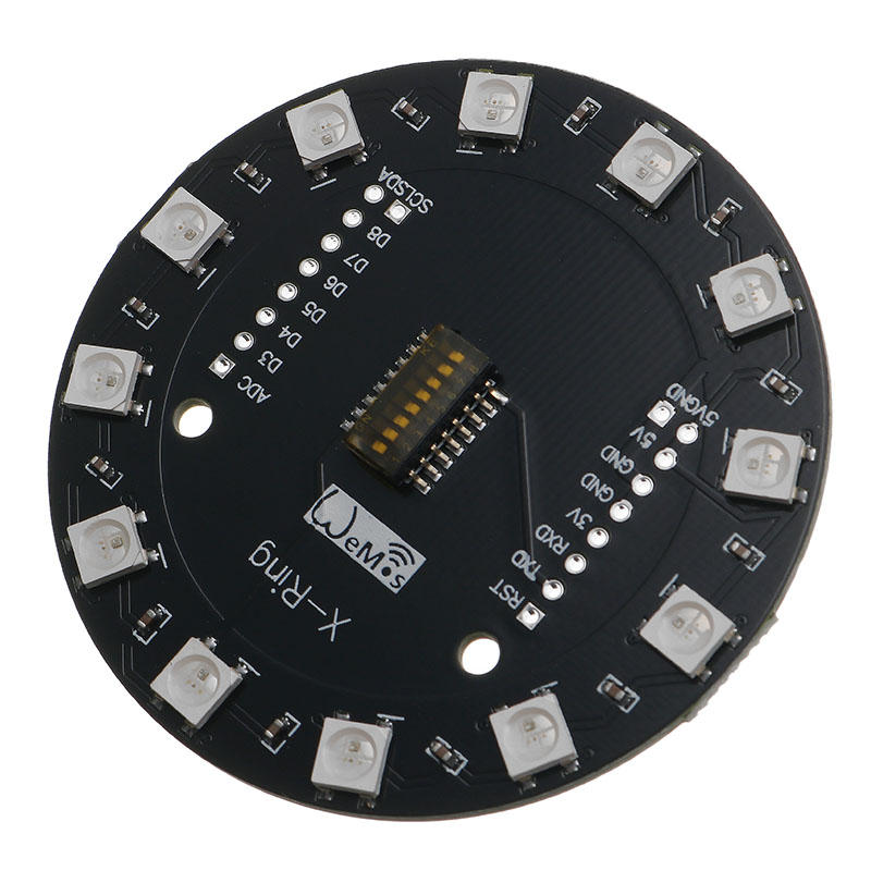 5 stuks x-ring rgb ws2812b led module voor rgb ingebouwde led 12 colorful led module voor wavgat esp8266 rgb