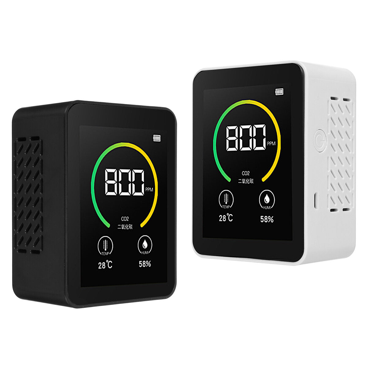 gas co2 sensor detector luchtkwaliteit monitor analyzer w / temperatuur vochtigheid display