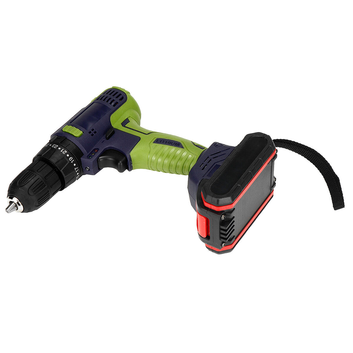 32v borstelloze klopboormachine lithium elektrische koppelboormachine met 1/2 batterij led-lampje
