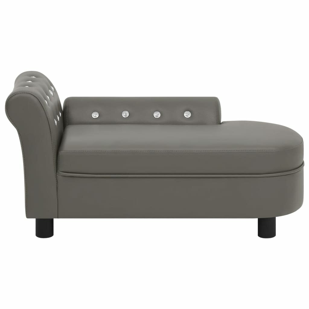 hondenbank 83x45x42 cm kunstleer grijs