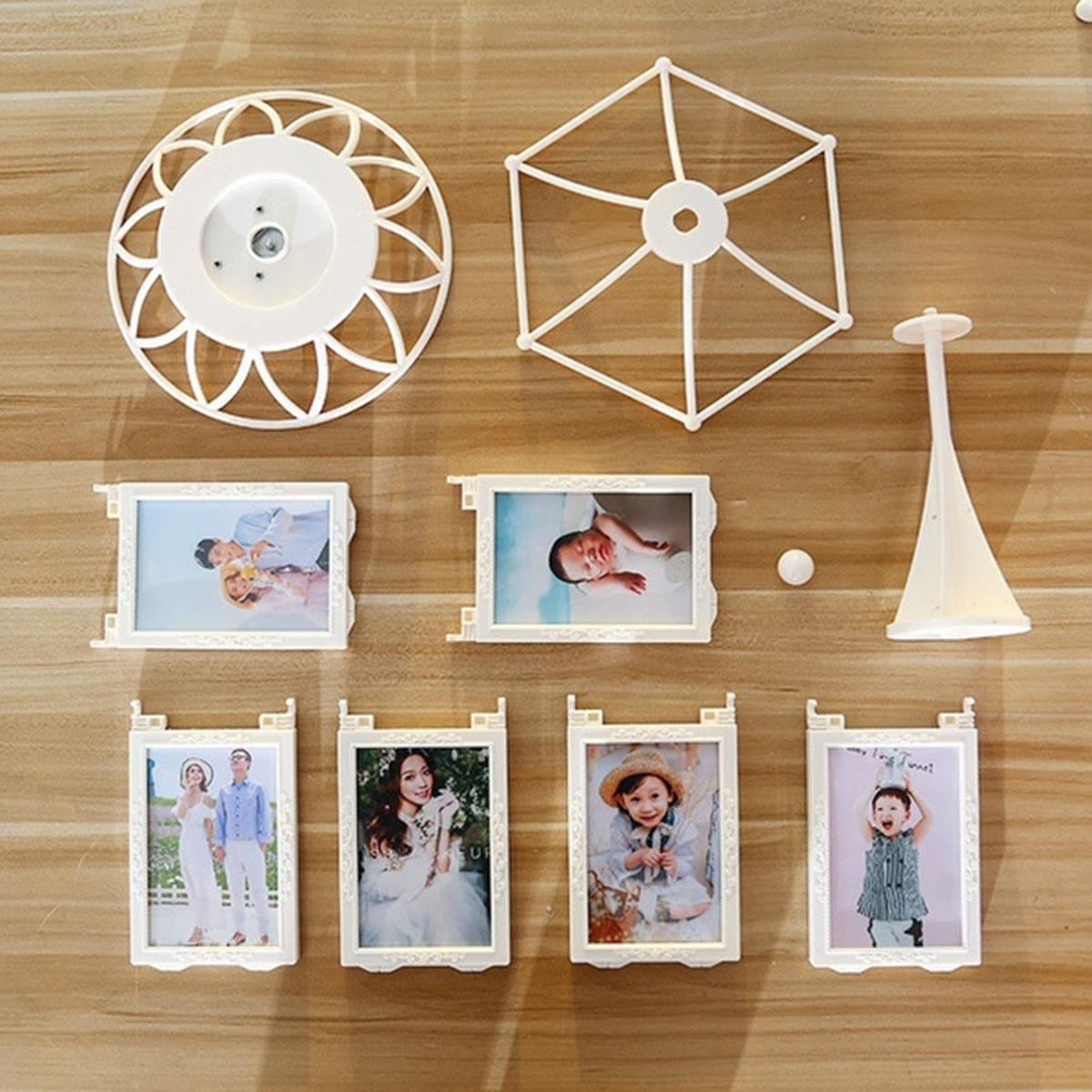 roterende muziekdoos fotolijst fotodisplay voor 12 fotos bruiloftsafstuderen