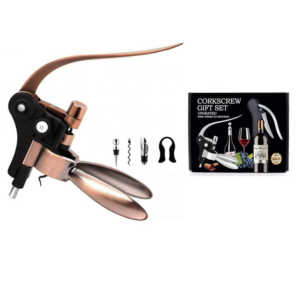 vino flesopener konijn kurkentrekker set 2020 verbeterde demenades vino opener kit met foliesnijder vino stop en extra spiraal professionele kwaliteit