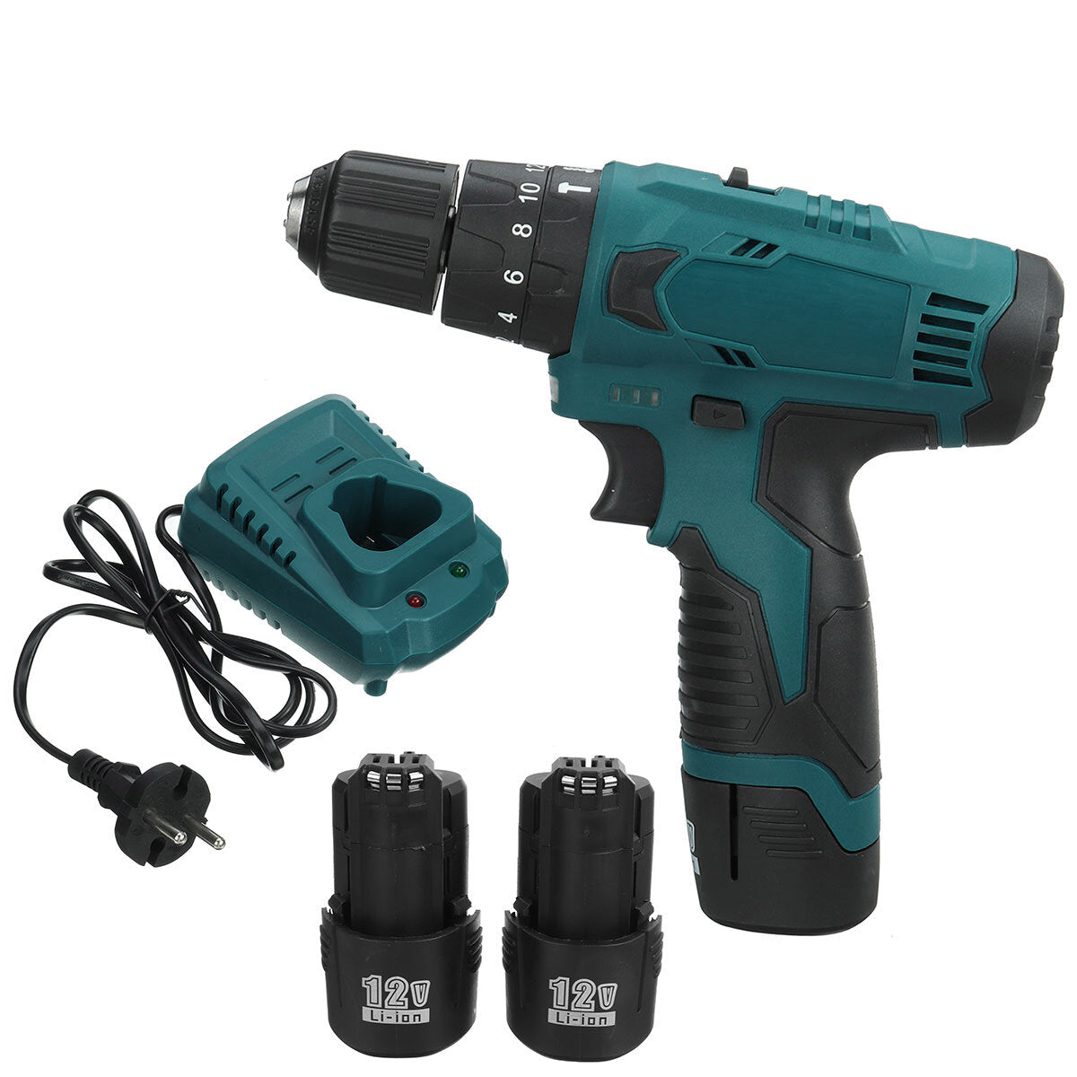 12v 1500mah 3 in 1 2 speed accuschroefboormachine elektrische schroevendraaier hammer platte boor 18+3 koppel 10mm w/geen/1/2 batterij voor bosch bs1215