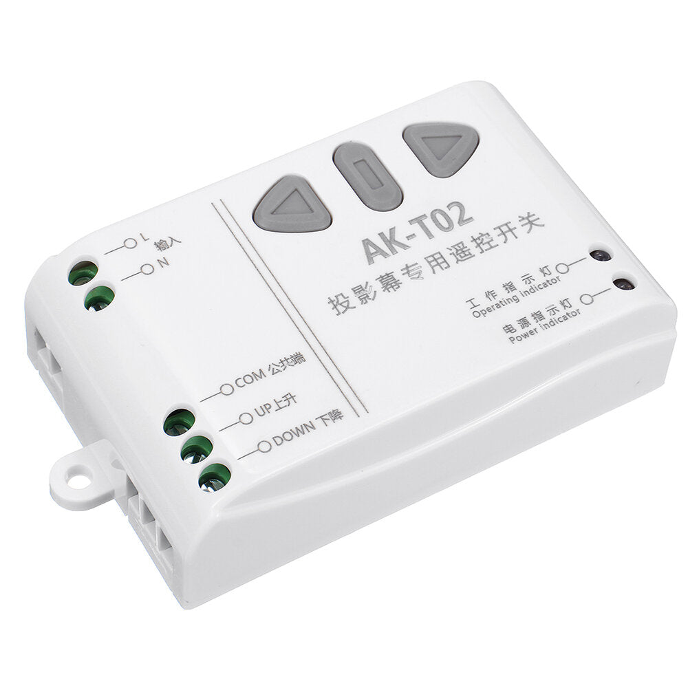 ac220v tweeweg afstandsbediening schakelaar projectiescherm controller motor vooruit en achteruit omhoog en omlaag stop draadloze schakelaar