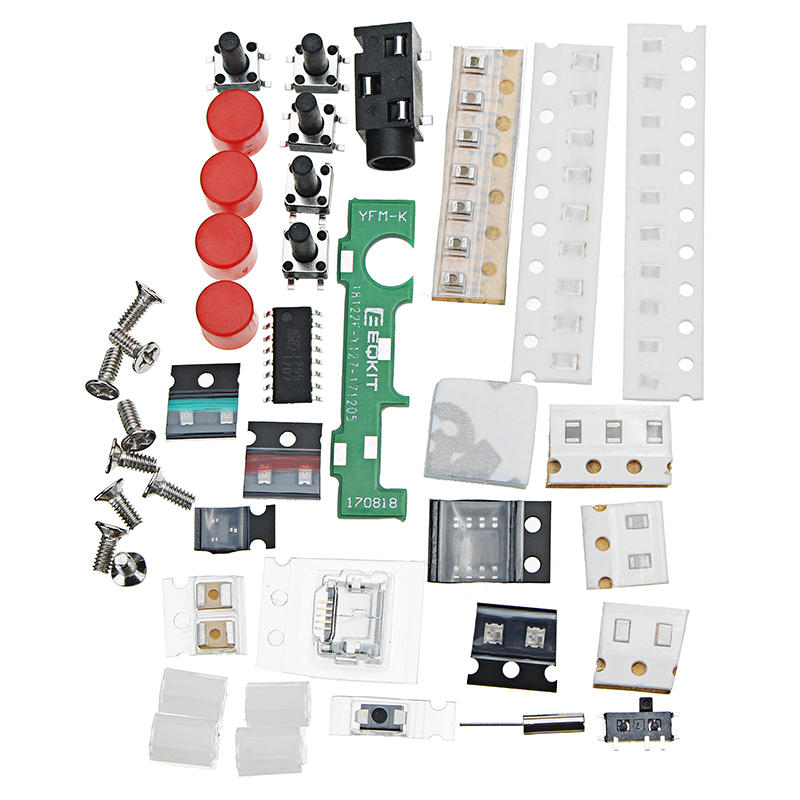 eqkit® fm stereo radio kit 76-108mhz frequentie 180mah 32ω impedantie yfm-1 dhz elektronische onderdelen
