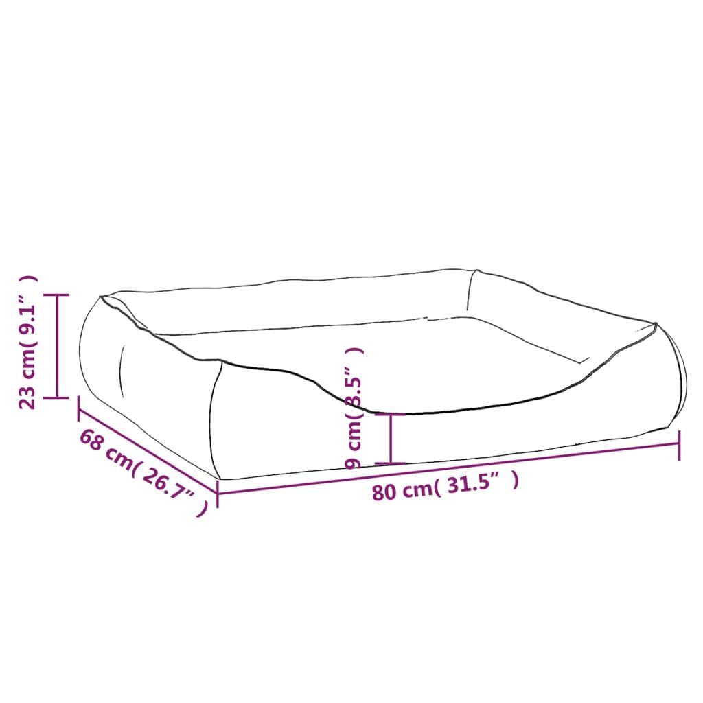 hondenmand 80x68x23 cm kunstleer zwart
