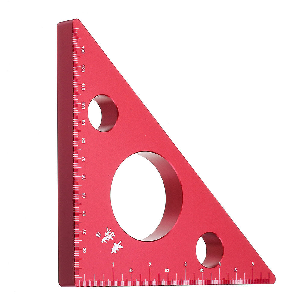 90 graden aluminiumlegering hoogte liniaal metrische inch houtbewerking driehoekige liniaal