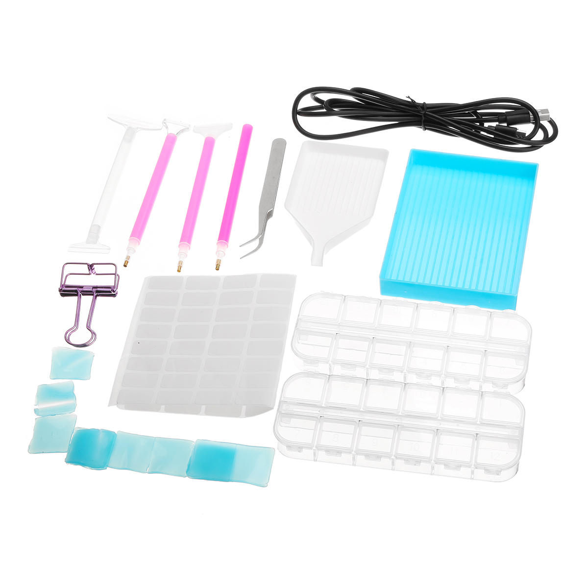 24xa4 led pad tablet board 5d diamant schilderen gereedschap kit borduur kruissteek