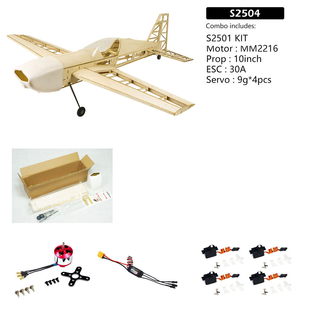 dancing wings hobby s25 extra 330 1000mm wingspan balsa wood 3d aerobatics rc airplane kit/ kit+power combo