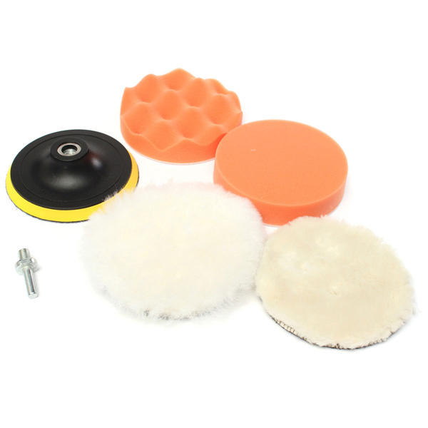 6 stuks 5 inch 125mm polijsten polijstpad kit polijsten met booradapter m10 voor dremel