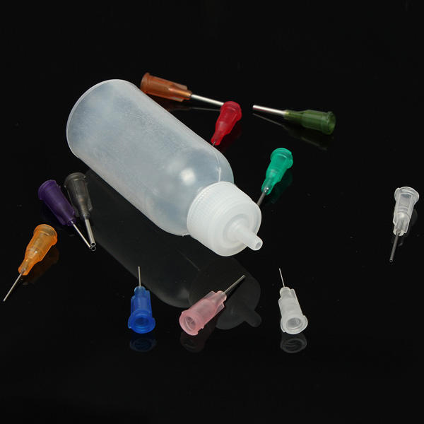 30ml naald dispenser fles voor rosin solder flux paste + 11 naalden