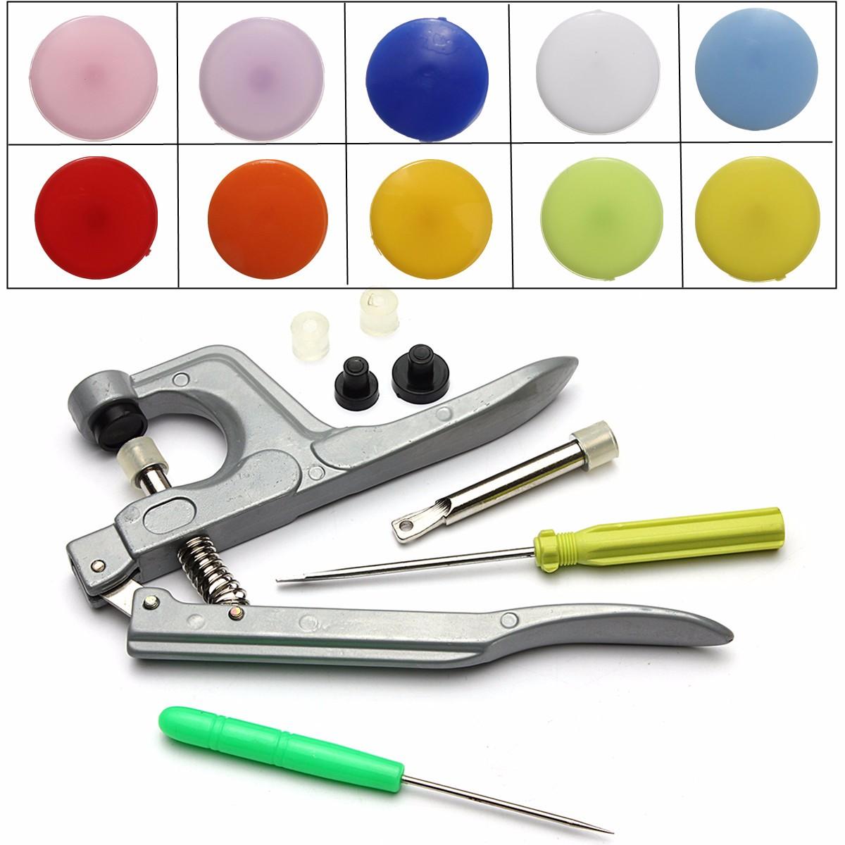 500 sets snap press plier plastic hars stud button fastener setter tool kit