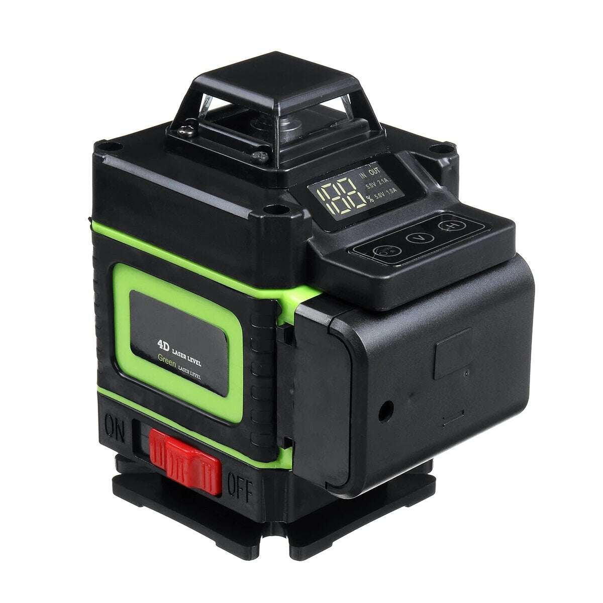 16-lijns sterk groen licht 3d-afstandsbediening laserwaterpas met muurbevestigingsframe