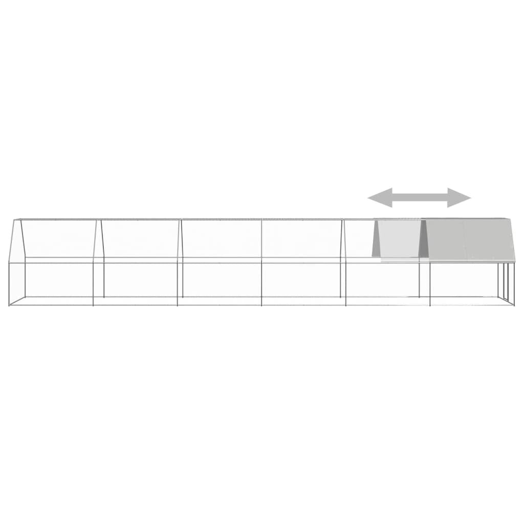 buiten kippenkooi 6.6 inch x39.4 inch x6.6 inch  gegalvaniseerd staal