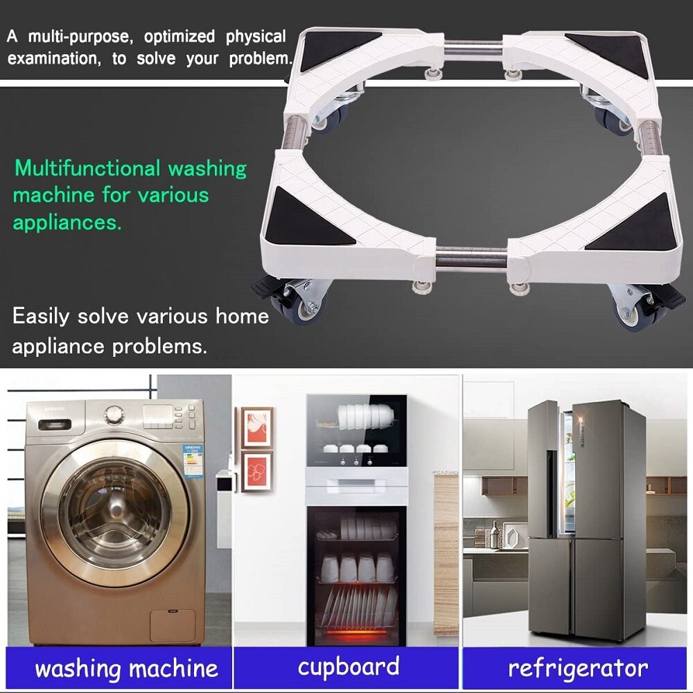 multifunctionele beweegbare verstelbare voet telescopische meubels dolly met 4 wielen voor wasmachine en koelkast
