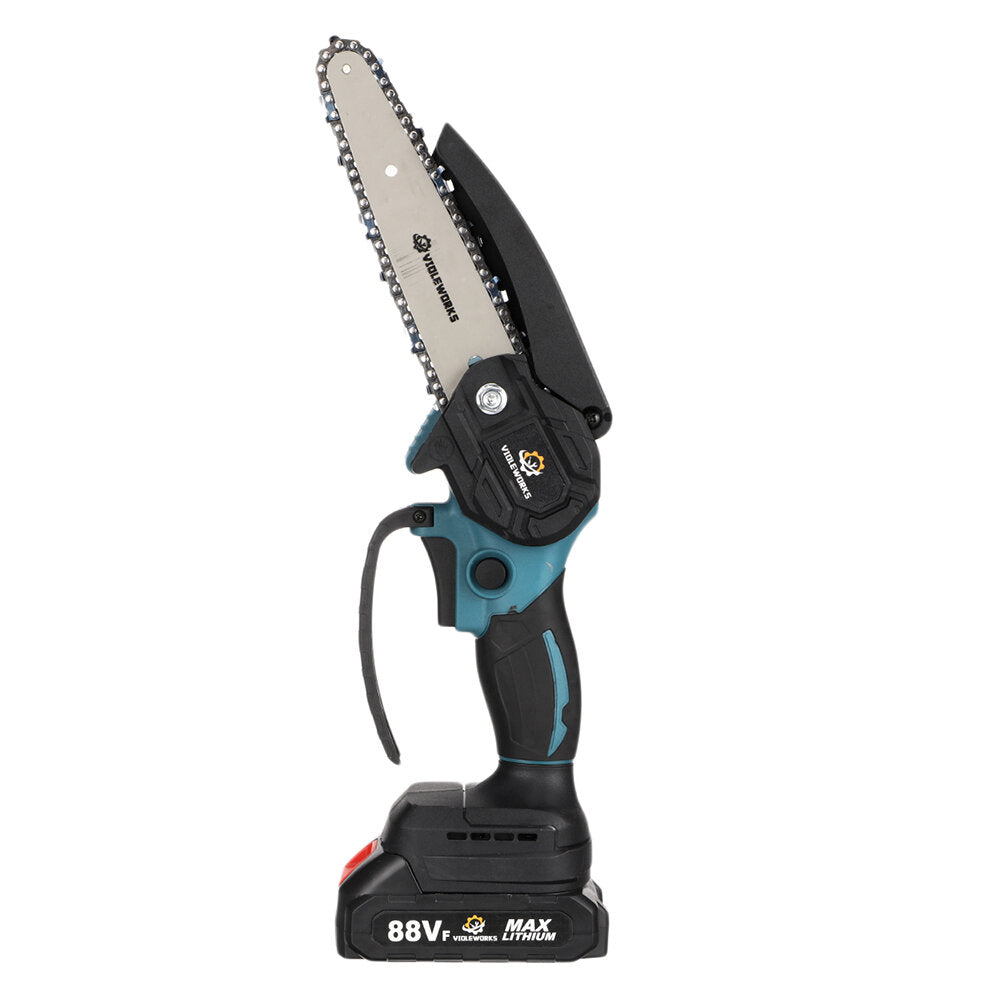 88vf 6 inch elektrische kettingzaag 1500w draadloze eenhandszagen houtbewerking tool houtsnijder w/geen/1/2 batterij voor makitabattery