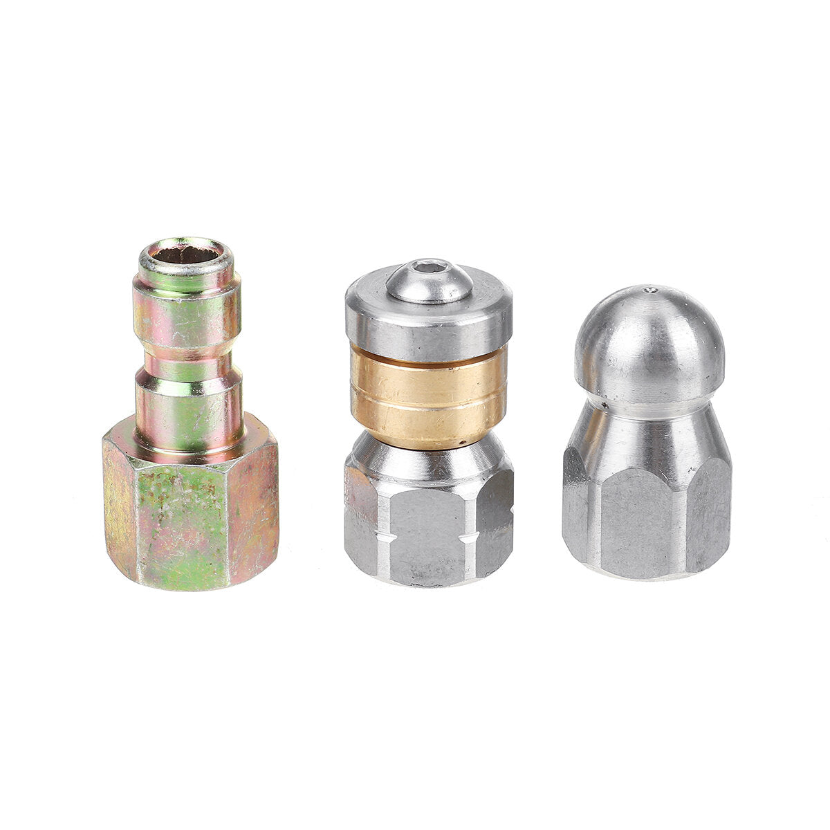 5-30 m 1/4  m-npt slangafvoerleiding en afvoersproeierset met rioolmondstuk en adapter