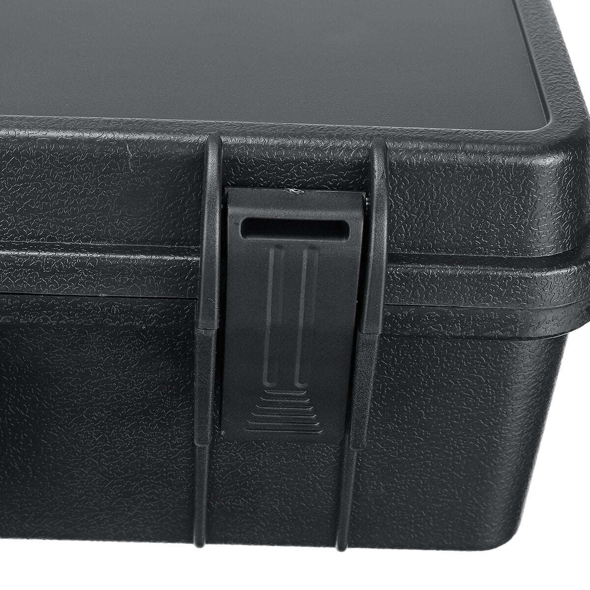 zwarte veiligheidsbeschermende doos abs plastic plastic gereedschapskist slr camera-uitrustingsdoos plastic gereedschapskist
