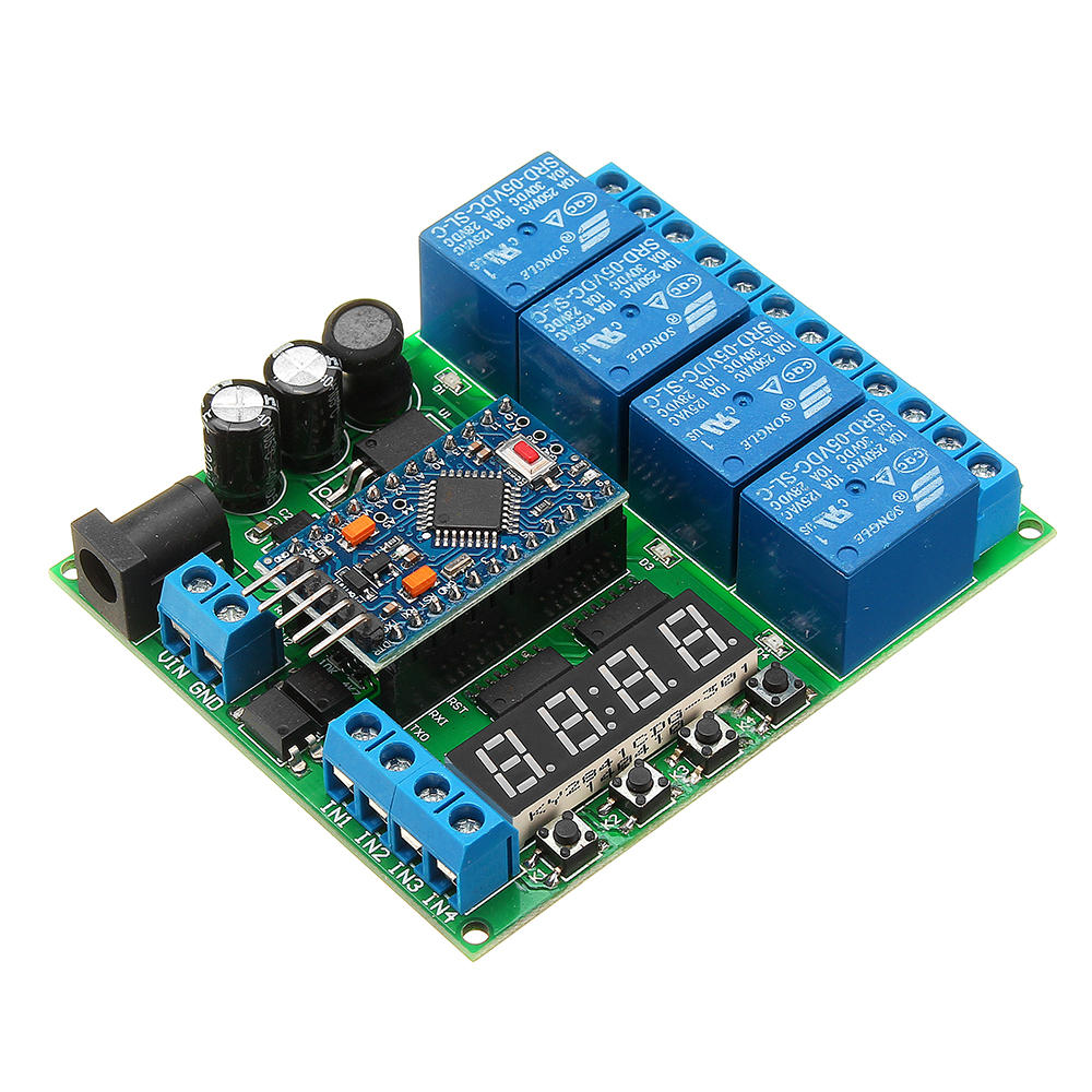 4-kanaals voor pro mini-uitbreidingskaart dhz multifunctioneel vertragingsrelais plc power timing-apparaat: