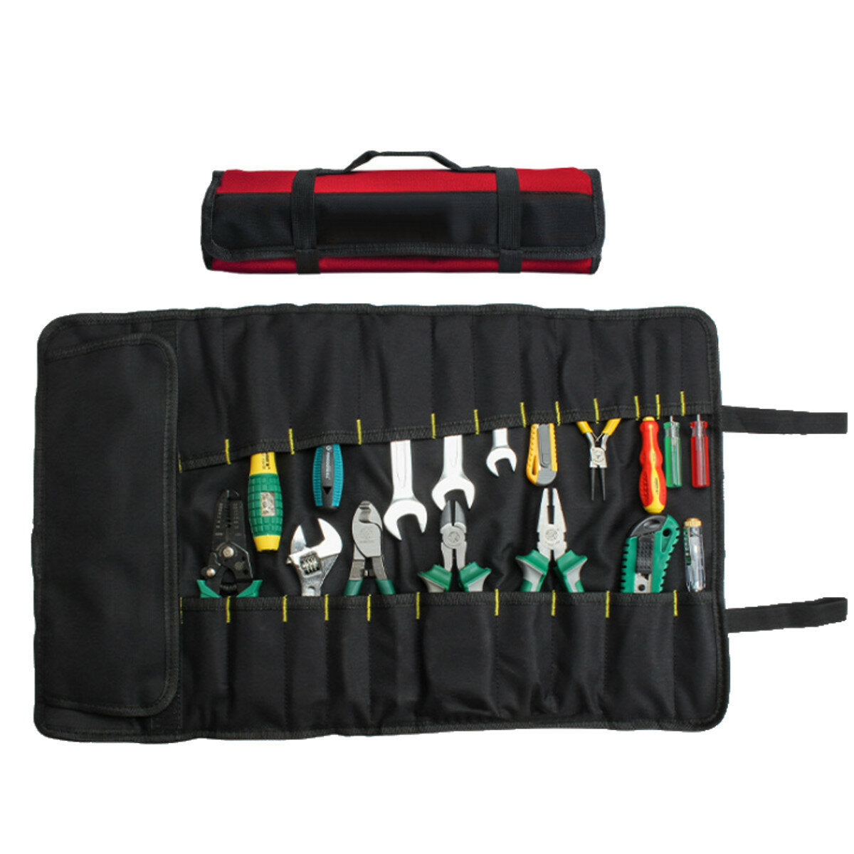 draagbare oxford 22 pocket tool roll steeksleutel opvouwbare tool opbergtas
