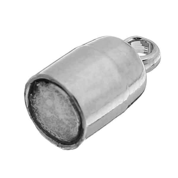 5 stuks 19x6mm ronde cilindrische metalen magnetische gesp dhz ketting gesp ketting connectoren: