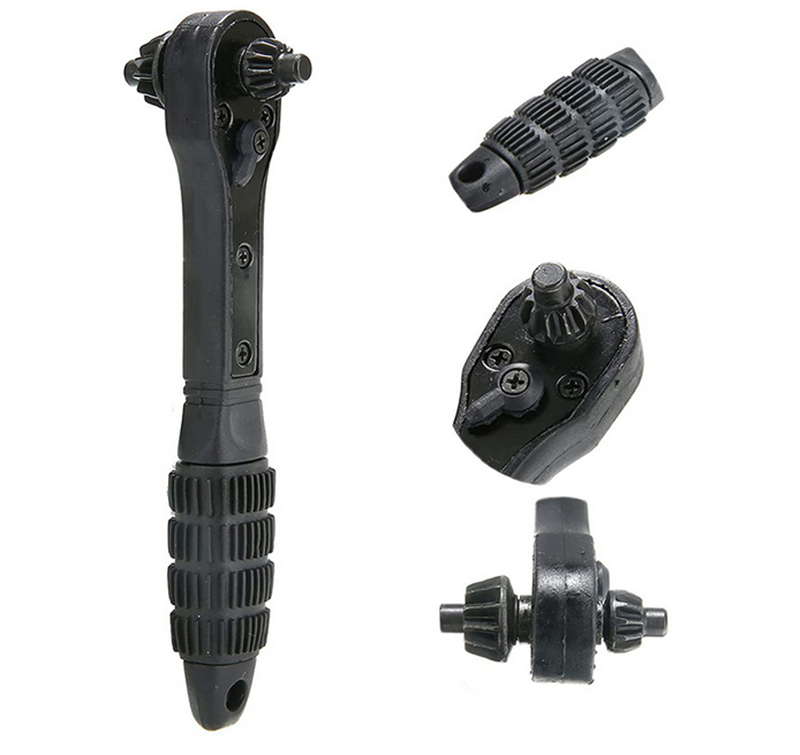 2-in-1 boorkop ratelsleutel combinatiesleutel 12.7 mm 17.5 mm ratelsleutel met sleutel