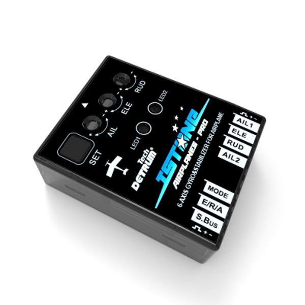 dynam detrum istone pro 6-assige gyro flight controller stabilisator met abs plastic systeem voor rc radiografische vliegtuig v vleugel