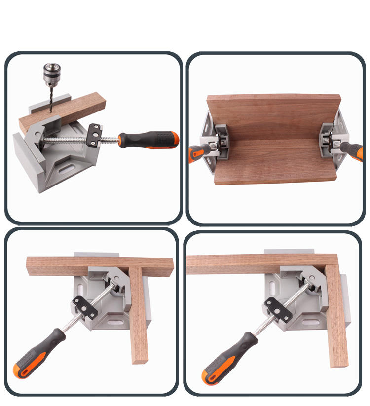 single handle 90 graden hoek aluminium rechthoekige klem houtbewerking tool