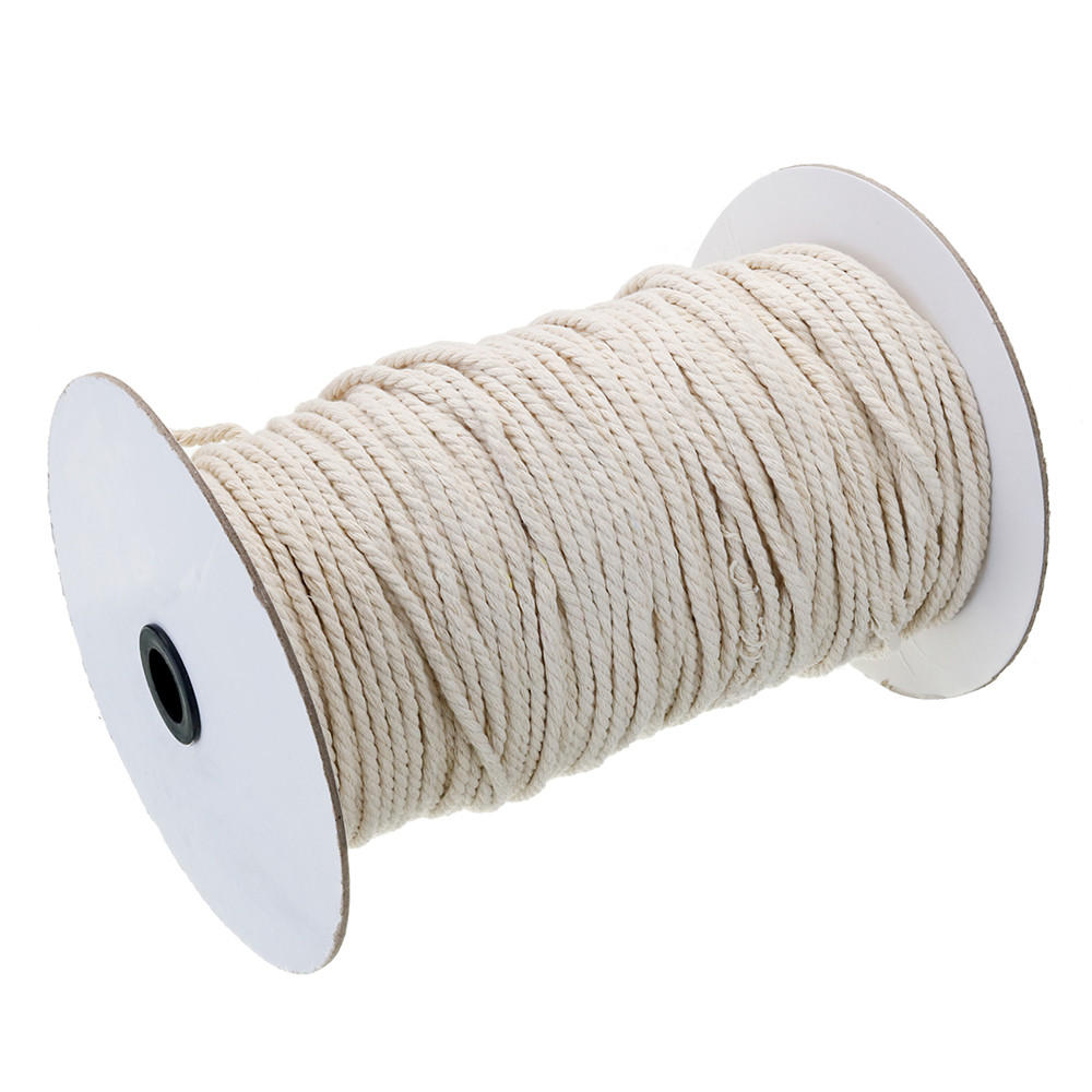 3/4/5/6mm natuurlijke witte gevlochten draad katoen twisted cord touw dhz craft macrame string