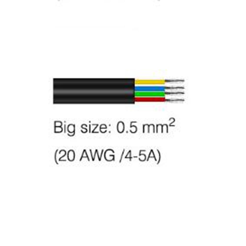 big size 4-pins 4a 20awg waterdichte vrouwelijke en mannelijke connectorkabel draad voor rgb led strip light