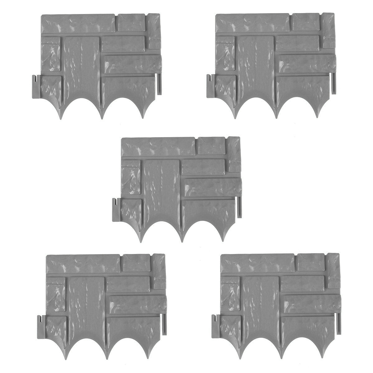 5 stuks plastic tuinhek panelen tuinhekwerk gazon rand plant grens hek