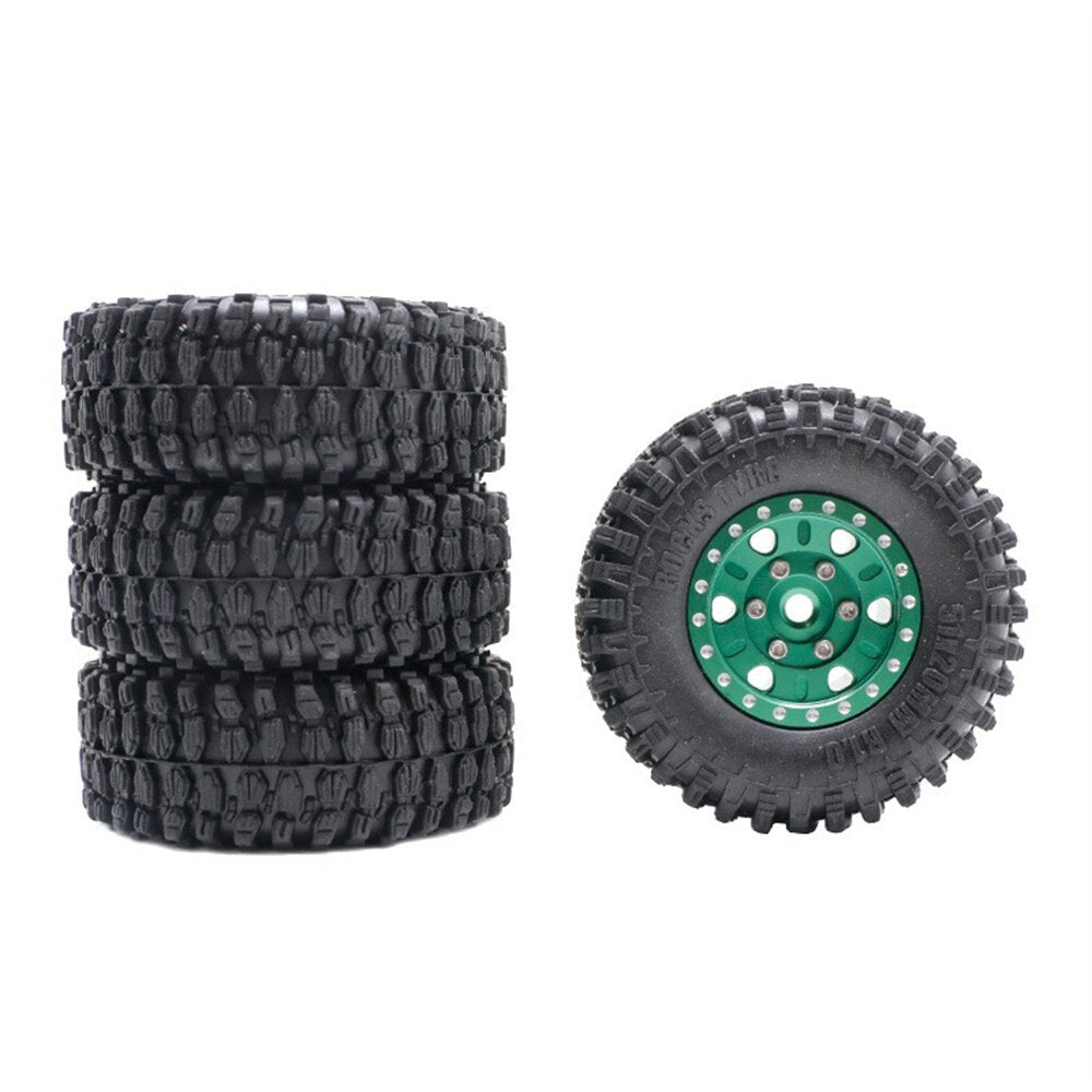 4 stuks 1/24 simulatie model auto axiale scx24 metalen hub met band 50 mm