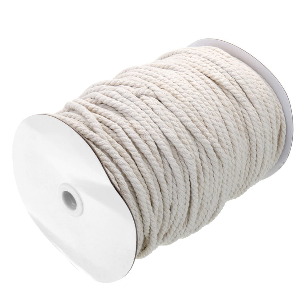 3/4/5/6mm natuurlijke witte gevlochten draad katoen twisted cord touw dhz craft macrame string