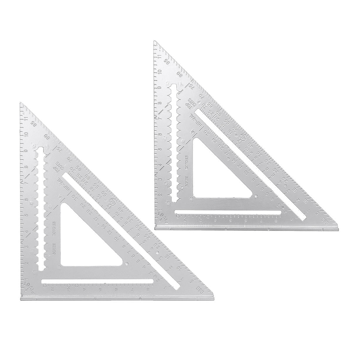 12 inch aluminium haakse driehoek liniaal gradenboog framing meetinstrumenten