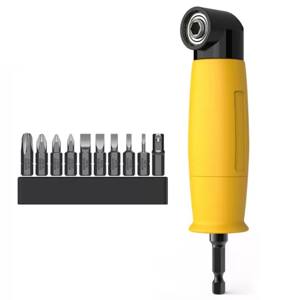 1/4 inch 6.35 mm interface 90 graden elektrische hoekschroevendraaierbit met 10 stuks / 32 stuks 25 mm bits