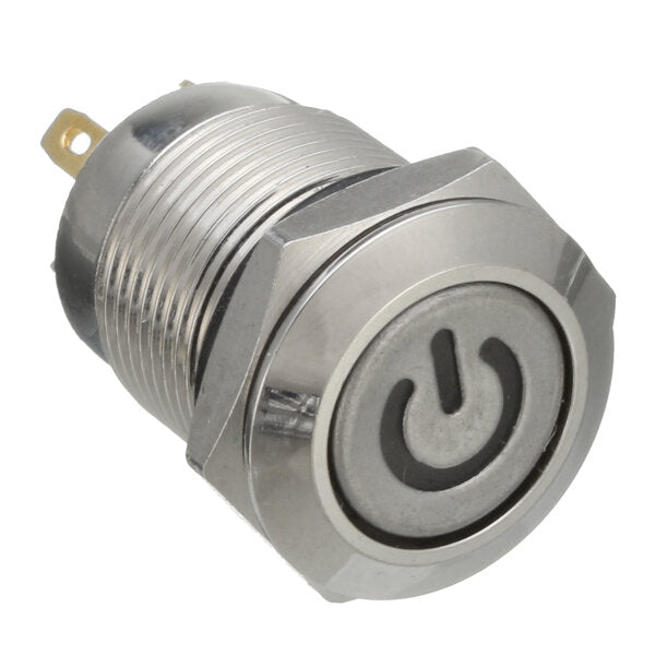 excellway  12v 4-pins led metalen drukknopschakelaar momentary power switch waterdicht