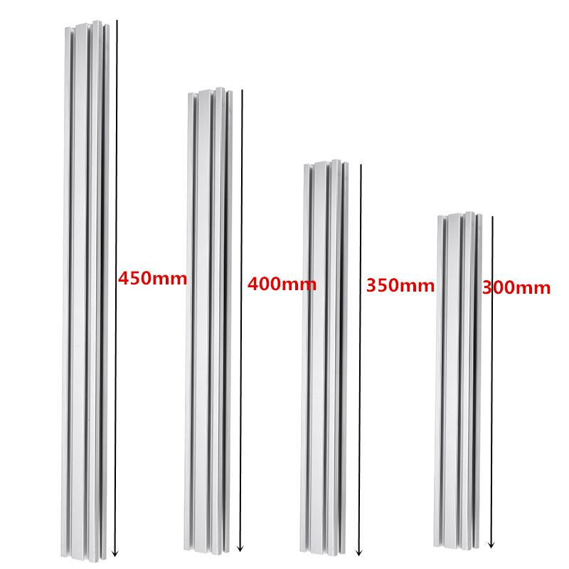 300/350/400 / 450mm lengte 2040 t-sleuf aluminium profielen extrusiekader voor cnc