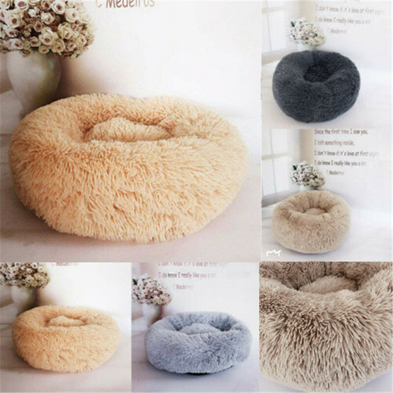 hondenbedden hond kat rustgevend warm soft pluche schattig rond nest comfortabel slapen